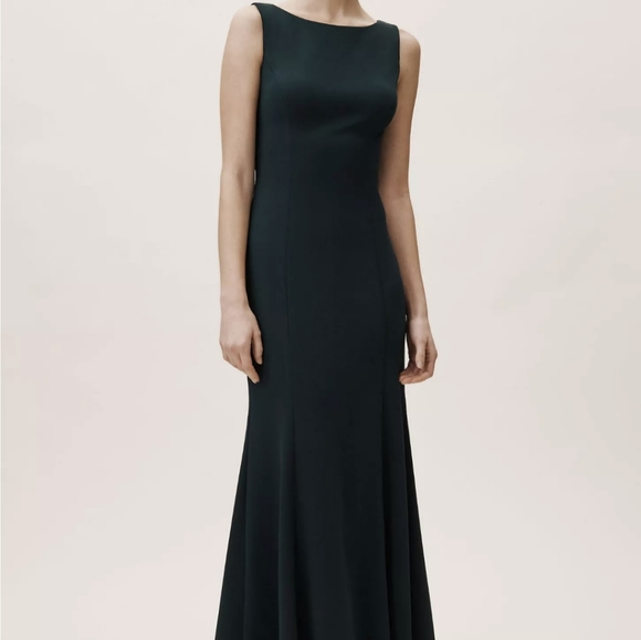 BHLDN Misty Dress in Dark Emerald - Picture 1 of 7